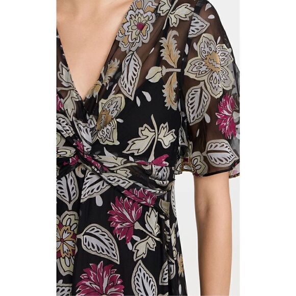 rag & bone Tamar Black  Floral Dress NWT Size 6 - Picture 5 of 14